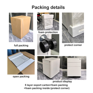 Fabricant de Guangzhou, mini classeur blanc à <span class=keywords><strong>3</strong></span> tiroirs, meuble de rangement mobile en métal pour bureau - Product Image 5