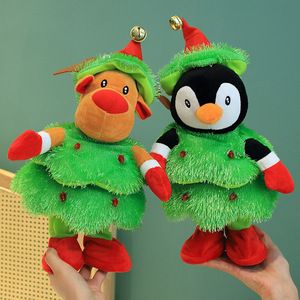 Giocattoli Natalizi Elettrici in Peluche, Albero di Natale che Canta e Balla, Ornamenti Elettrici con Registrazione per Feste - Product Image 3