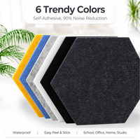 Paneles Acústicos Hexagonales Modernos de Fibra de Poliéster Impermeables con 90% de Reducción de Ruido para Decoración y Absorción de Sonido en Paredes Interiores