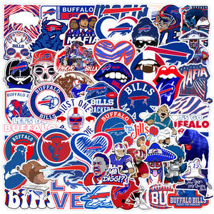 50 Stück NFC Rugby Buffalo Bills Graffiti Aufkleber Dekoratives Etikett für Gepäck Laptop Gitarren helm Skateboard Wasserdichter Aufkleber - Product Image 1