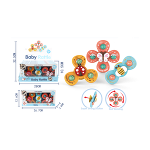 Vente en gros <span class=keywords><strong>hochet</strong></span> jouet pour bébé en rouleau à <span class=keywords><strong>ventouse</strong></span> Happy Spin 6 petite boîte dans une boîte de présentation - Product Image 1