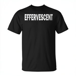 T-shirt effervescent noir à col rond unisexe taille adulte moyenne - Product Image 2