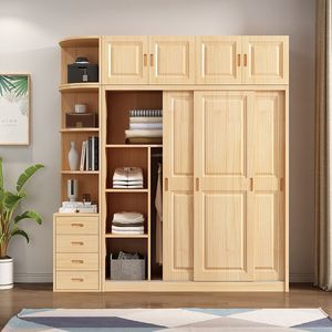 <span class=keywords><strong>Armadio</strong></span> <span class=keywords><strong>con</strong></span> <span class=keywords><strong>Ante</strong></span> <span class=keywords><strong>Scorrevoli</strong></span> in Legno di Pino Massiccio Design Moderno 1.2/1.4/1.6/1.8m Due <span class=keywords><strong>Ante</strong></span> <span class=keywords><strong>per</strong></span> Camera da Letto Legno Naturale MDF <span class=keywords><strong>Armadio</strong></span> <span class=keywords><strong>per</strong></span> Bambini - Product Image 4