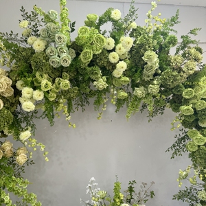 Fournitures de décoration d'événements, fleurs colorées, bouquets de <span class=keywords><strong>mariée</strong></span>, hydrangeas verts, fleurs artificielles, toiles de fond, arche florale pour mariage - Product Image 4