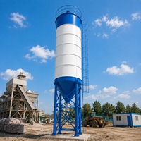 Silo à ciment vertical sectionnel en acier pour utilisation en centrale à béton