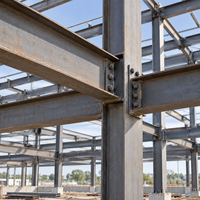 Poutre en I en acier laminé à chaud Q235B Q355B, section en I structurelle, découpe sur mesure pour la construction