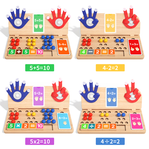 Nouveau jeu de comptage mathématique pour enfants, jouet d'apprentissage des mathématiques, jouet éducatif précoce, perles à clipser, jouet en bois pour la coordination œil-main des enfants - Product Image 1