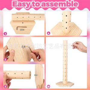 Wooden Lollipop Display Rack Tree Shape Birthday <b>Cake</b> <b>Decorating</b> <b>Supplies</b> Durable Storage Stand - Product Image 2