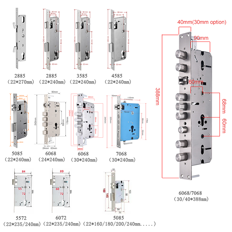 ロックIT 5572 Mortise Locks - High Security for Wooden Doors