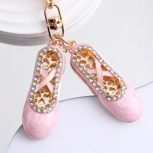 Llavero de Lujo con Pedrería para Mujer, Diseño de Zapatos de Tacón Alto/<span class=keywords><strong>Bailarinas</strong></span>, Colgante Brillante de Cristal para Bolso, Llavero de Moda para Niñas - Product Image 4