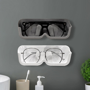 Wall Mounted Eyeglass Storage Box Rectangle No Drilling Required For Student Dormitory <b>Bedside</b> <b>Shelf</b> White Gray - Product Image 2