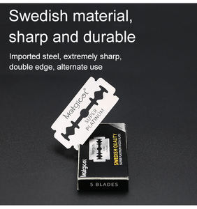 Odm/Oem Dubbelzijdig Scheermes Veiligheidsscheermes Roestvrijstalen Bladen Dermaplaning Mes Scheermes Voor Mannen - Product Image 6
