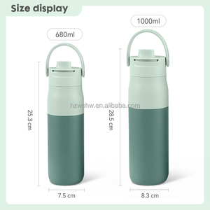 Bouteille d'eau en acier inoxydable à double paroi avec filtre, sans BPA, nouvelle arrivée, 680 ml/1000 ml, logo personnalisé de luxe, filtre à charbon - Product Image 5