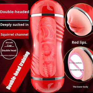 TT FOREST 2-in-1 Männliches Masturbationsgerät mit Realistischer Textur Flugzeugbecher-Design Vagina-Funktion Erwachsenen-Spielzeug Sex-Spielzeug - Product Image 3