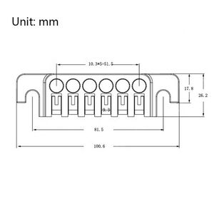 LP Guitare électrique <span class=keywords><strong>Tune</strong></span> <span class=keywords><strong>O</strong></span> <span class=keywords><strong>Matic</strong></span> Bridge Pull Plate Tail Piece Reversible String Code TP-6 Bridge Stop Rod - Product Image 6
