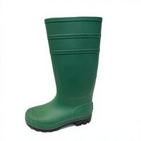 Bottes de pluie de sécurité durables en PVC imperméable à tige haute, antidérapantes, pour le travail industriel