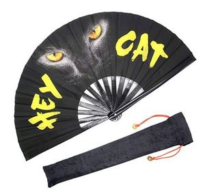 Promotional <b>Large</b> 33cm Rave Folding Hand <b>Fans</b> Bamboo Crafts for Party and Marriage - Product Image 2