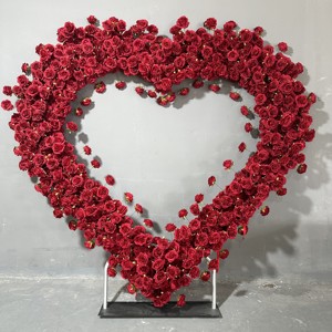 Y-UFA022 Artificial <b>Flowers</b> Arch Wed Decor Ushaped Red Rose <b>Flower</b> Arch Decoration Fabric <b>Flower</b> Arch for Wedding Arrangement - Product Image 4