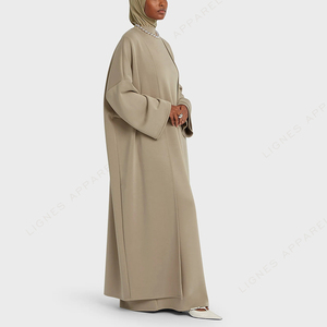 Moslim Abaya Set, aanpasbaar Eid-kleding, stijlvolle en elegante Abaya, tweedelig pak voor moslimvrouwen - Product Image 5