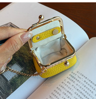 Mini sac de luxe vintage en cuir véritable pour femmes, porte-clés, accessoire de sac, boîte de rangement mini format pour bagues et boucles d'oreilles