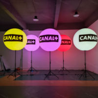 Ballon Lumineux LED Gonflable sur Trépied avec Logo Personnalisé pour Publicité Extérieure