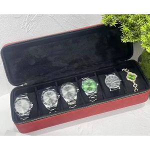 Étui de voyage portable pour montres, 5 emplacements, très vendu, adapté à toutes les tailles de montres, étui de transport multifonctionnel et étanche - Product Image 1