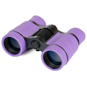 Binoculares morados para niños, telescopio de juguete de plástico 4X30 para exploración al aire libre, de 5 a 7 años - Product Image 2