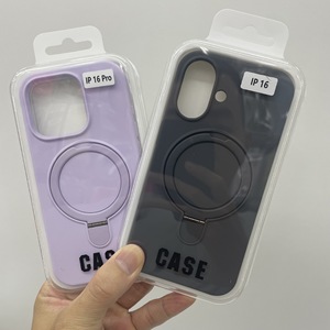 Funda Protectora de Silicona Líquida de Lujo Compatible con Soporte Magnético para Teléfono, con Base, para Apple, para <span class=keywords><strong>iPhone</strong></span> - Product Image 4