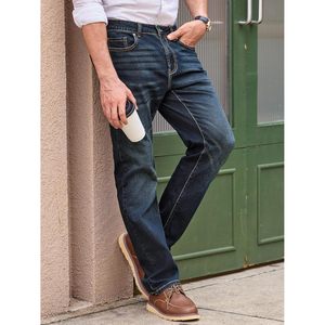 Pantalones Vaqueros de Pierna Recta para Hombre FOXA, Corte Regular, Mezclilla Elástica de Peso Medio, con 5 Bolsillos, Ropa Casual - Product Image 3