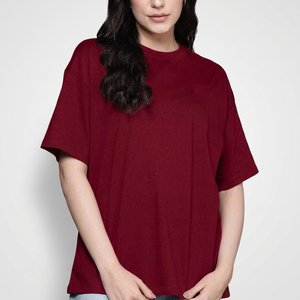 Camiseta de Manga Corta para Mujer, Cuello Redondo, Corte Holgado, Color Sólido, 100% Algodón Jersey, Ropa Casual para Todas las Temporadas, Bolsillos Impermeables - Product Image 2