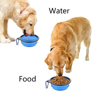 Nouvelle gamelle pliable 2-en-1 en silicone pour animaux de compagnie, pour l'extérieur, pour nourriture et eau, pour chat et chien - Product Image 2