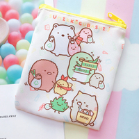 Pochette de rangement personnalisée en polyester à fermeture éclair, motif dessin animé, mini sac à monnaie et clés pour enfants, jolie bourse imprimée pour usage quotidien des enfants, cadeau de vacances