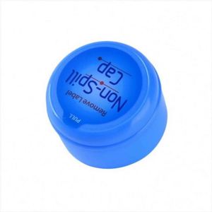 Tapa antiderrame de plástico con boquilla, cierre acanalado a rosca para vasos, capacidad de 5 ml, azul - Product Image 5