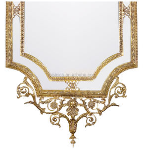 <span class=keywords><strong>Espejo</strong></span> con Marco de Latón <span class=keywords><strong>Dorado</strong></span> Ornamentado de Estilo <span class=keywords><strong>Barroco</strong></span> Antiguo para Decoración de Paredes - Product Image 2