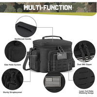 Sac isotherme de pique-nique en polyester 13L 18L avec bandoulière pour le camping, le déjeuner et les voyages en plein air