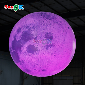 Inflables Publicitarios Personalizados, Globo Lunar Inflable Grande con LED, Globo Lunar Iluminado Colgante - Product Image 1