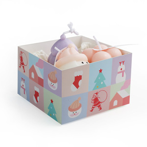 Nueva caja de regalo de velas aromáticas color macarrón al por mayor, perfecta como regalo para novias, crea una atmósfera navideña. - Product Image 5