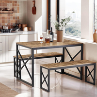 Ensemble de salle à manger moderne de style simple avec chaises, coin-repas pour 4 personnes, ensemble de table à manger
