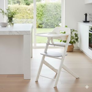 Chaise haute pour bébé en plastique réglable, électrique/manuelle, repose-pieds ergonomique, harnais de sécurité multi-positions, amovible, facile à nettoyer - Product Image 3