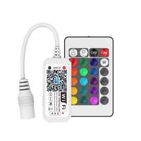 Remote Kontrol LED WiFi MiniRGB RGBW 24 Tombol Nirkabel, Kompatibel dengan Alexa Google Assistant IOS/Android, Teknologi PWM, Garansi 2 Tahun
