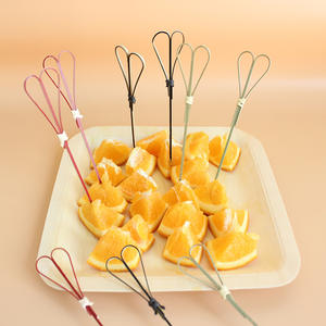 Piques et brochettes à cocktail coréennes en bambou écologique - Décoration multi-usages pour assiettes de fruits et de snacks - Product Image 5