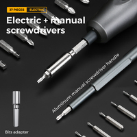 Kit d'outils manuels de réparation domestique isolé 35-en-1 : Mini perceuse électrique sans fil au lithium de précision, format de poche