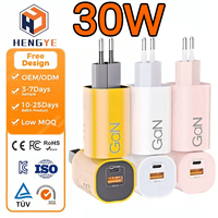 Adaptateur de charge rapide Type C Premium pour téléphone, chargeur mural PD 30W GaN USB-C PD 3.0 QC 3.0, chargeur rapide OEM