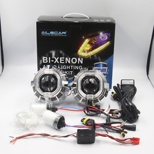 Ailecar bán buôn 12V 35W <span class=keywords><strong>H1</strong></span> HID Bi-xenon đèn pha ống kính máy chiếu <span class=keywords><strong>Kit</strong></span> với đôi Led mắt thiên thần cho xe <span class=keywords><strong>Kit</strong></span> - Product Image 2