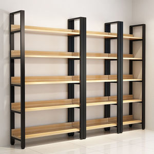 Estantería de libros de <span class=keywords><strong>madera</strong></span> <span class=keywords><strong>gruesa</strong></span>, estilo moderno, Vintage, <span class=keywords><strong>madera</strong></span> y Metal, MDF - Product Image 4