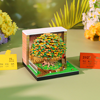 Bloc-notes 3D en forme d'olivier, calendrier hebdomadaire, arbre de vie coloré, bloc-notes en papier, décoration de bureau, papeterie, cadeau d'anniversaire de luxe