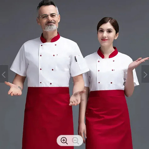 Uniforme de Chef <span class=keywords><strong>Pizzaiolo</strong></span> para servicio de comida, chaqueta de cocina con delantal para restaurante, panadería, cafetería - Product Image 3