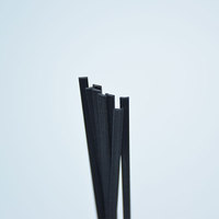 Bâtonnets diffuseurs plats de 4 mm en fibre noire pour diffuseur d'arômes et désodorisant