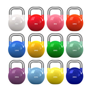 Besi cor ketel bobot Rusia Set lonceng Kettlebell inti perlengkapan olahraga Gym kompetisi Kettlebell - Product Image 3