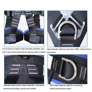 ロッククライミングレスキュー用のカスタマイズされた高耐荷重全身安全ハーネスヨーロピアンスタイルの身体安全ハーネス - Product Image 5